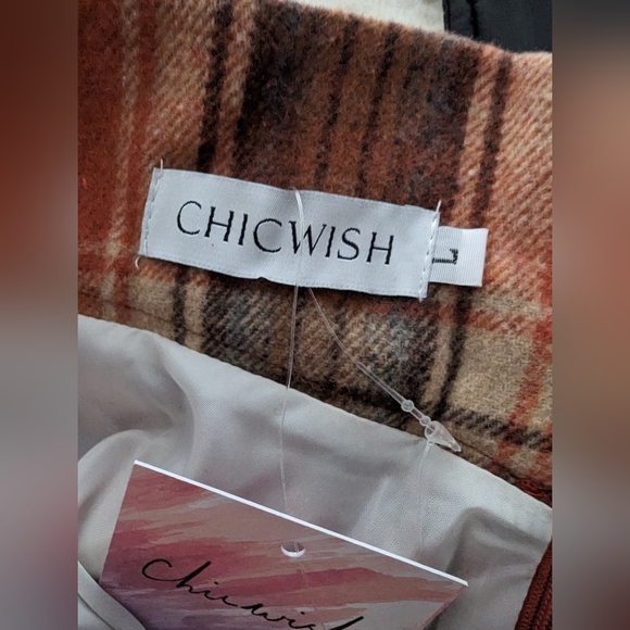 Chicwish Orange Plaid Skirt **with pockets!!** - Picture 6 of 7